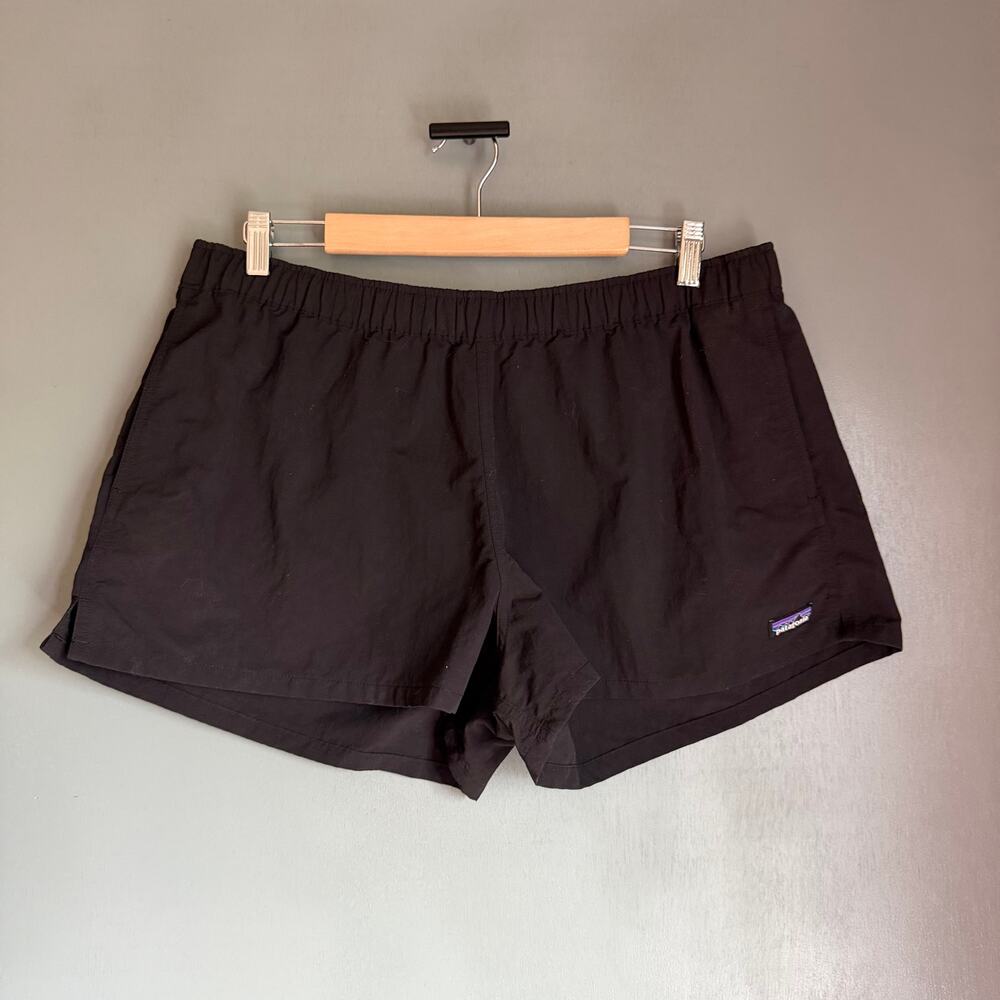 PATAGONIA Women's XL Nylon Black Elastic Waist "Baggies" Outdoors Hiking Gorp